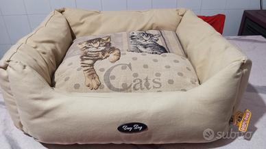 cuccia a divanetto beige dorato 65cm