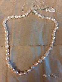 Filo perle Acqua dolce 8/9 mm Barilotto da montare