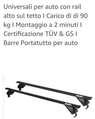 barre portatutto bmw e90 per bici oggetti