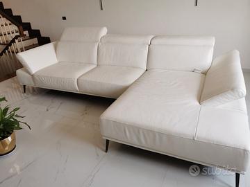 divano Angolare in Vera Pelle Bianca POLTRONESOFÀ 