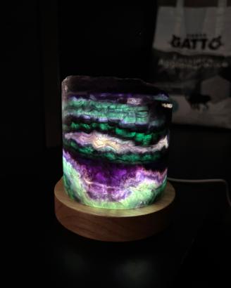 lampada in fluorite da tavolo