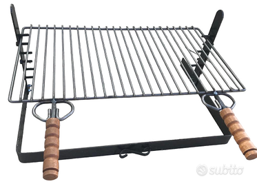 GRIGLIA GRATELLA PER BARBECUE IN FERRO GRATICOLA 