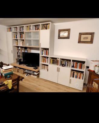 Libreria Lema con mensola tv