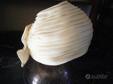 Cappello "Roberta" di chiffon anni '70 -cerimonie