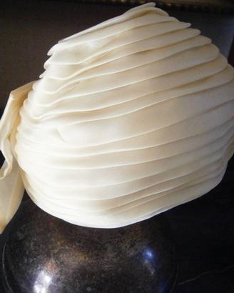 Cappello "Roberta" di chiffon anni '70 -cerimonie