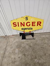 insegna smaltata singer