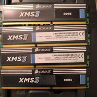 4 banchetti Ram Corsair DDR3 XMS3