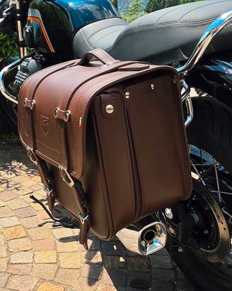 borsa in cuoio x Guzzi v7 special