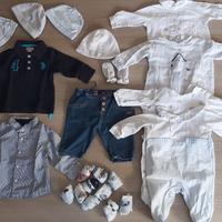 Set di abbigliamento primaverile da 1 a 3 mesi