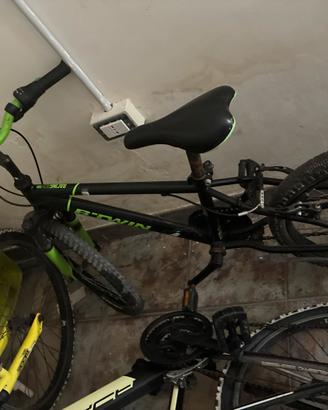 Bici verde nera