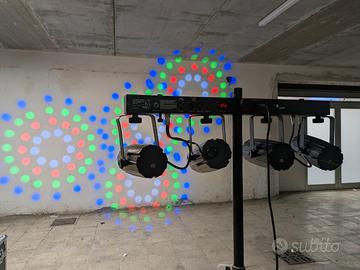 Barra Luci DJ Eurolite LED RGB 4 Fari con DMX