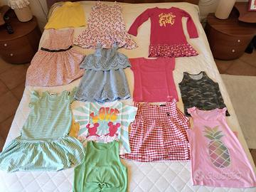 set vestiti 12 pezzi bambina 7 -8 anni 