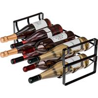 Portabottiglie in acciaio impilabile