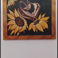 Quadro - dipinto Girasole/Donna