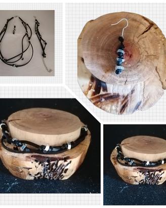 Parure Collana Bracciale Orecchini