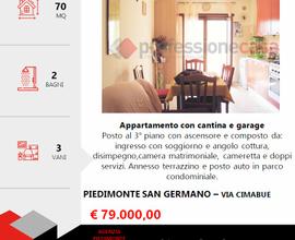 Appartamento con 2 camere,2bagni,cantina+garage