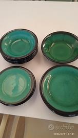 Piatti ceramica verde/nero