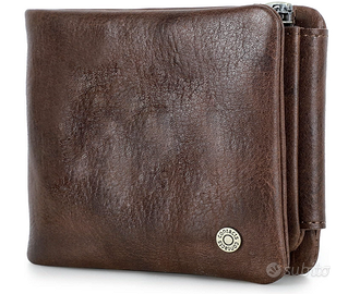 Contact's portafoglio in pelle marrone , porta car