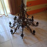 lampadario anni 60 in bronzo 