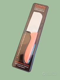 Coltello per formaggi duri, acciaio e ceramica.