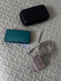 console nintendo 3ds turchese caricabatterie