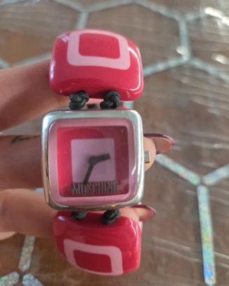 orologio Moschino vintage rosa fucsia