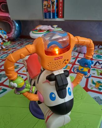 Zebra saltella e gira fisher price