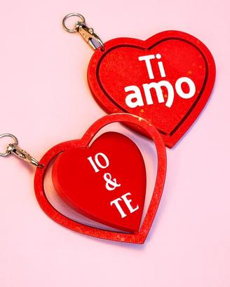 Portachiavi cuore girevole