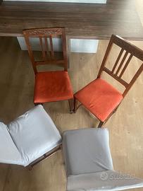 Sedie in legno stile liberty