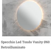 Specchio da bagno nuovo con luce LED (mai montato)