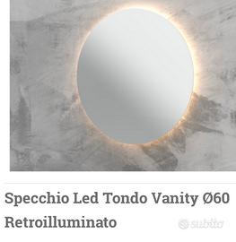 Specchio da bagno nuovo con luce LED (mai montato)