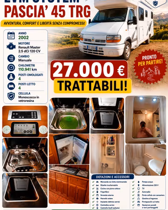 camper 🚐 EVM SYSTEM PASCIA' 45 TRG