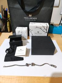 Trollbeads bracciale con chiusura e 2 beads NUOVO 
