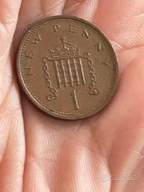 Moneta 1 penny 1976 rara Elisabetta 2