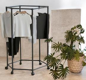 Stendibiancheria Verticale Slim in Metallo Nero 