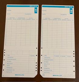 Cartoline orolgio per Timbratrici