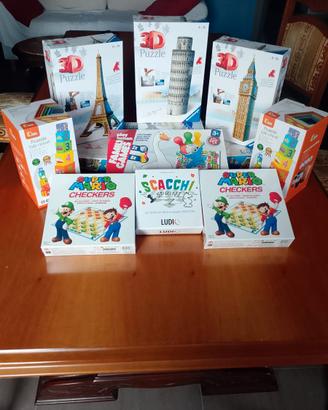 Set 12 Giochi Ragazzi - Puzzle 3D Monumenti, Super