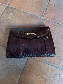 Borsa in pelle colore bordó da domna