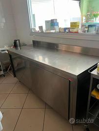 Piano lavoro inox armadiato