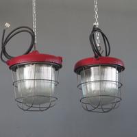 Lampada industriale restaurata