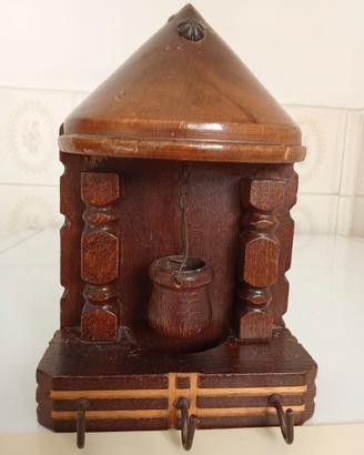 Portachiavi Legno Rustico Pozzo Vintage