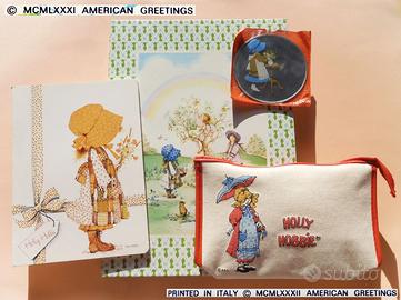 HOLLY HOBBIE Vintage 1980 Quaderno anelli Astuccio