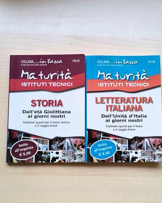 2 Libri Maturità Storia e Letteratura Italiana 