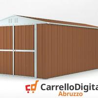 Box garage auto in Acciaio 327x611 19mq fin legno