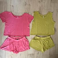 2 pigiama estivi rosa e verde