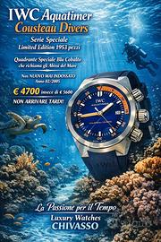 IWC Aquatimer NOS NUOVO Cousteau Limited Edition