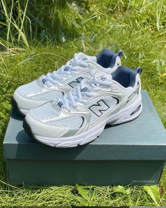 New Balance 530 42 Sneakers Bianche Grigie Nuove