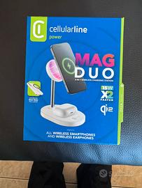 Cellularline MAG DUO Qi2 ricarica wireless 15W