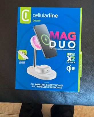 Cellularline MAG DUO Qi2 ricarica wireless 15W