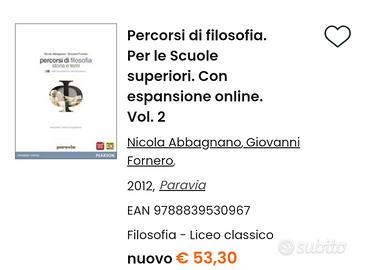libro Percorsi di filosofia 2A 2B